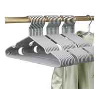 10pcs Adult PlasticsClothe Hanging Rack Clothing Hanger Non-Slip Dry Portable Household Clothe DressOrganizer Closet Space Saver(Grey)