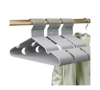 10pcs Adult PlasticsClothe Hanging Rack Clothing Hanger Non-Slip Dry Portable Household Clothe DressOrganizer Closet Space Saver(B-Grey)