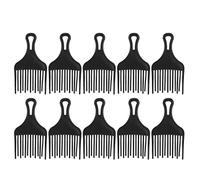 10pcs Afro Hair Pick Comb | Wide Tooth for Thick & Curly Hair | DIY Hairstyling/Home Salon/Skilled Use | Ergonomic Handle, Frizz - Minimized Styling
