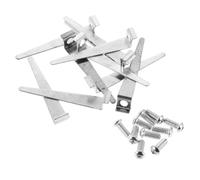 10pcs Air Compressor Accessories Aluminum Needle Set for Piston Compressors | Straight and Oblique Rods, Silver Metal Build, 6x1x1cm Size, for Home Projects and Servicing