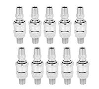 10Pcs Air Compressor Connector, Barb Self - Locking C - Type Male Female Quick Release, Stainless Steel Quick Connector for PU Hose, High Pressure Resistance with Easy Installation