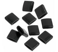 10pcs Air Fryer Rubber Bumpers, Silicone Protective Covers for Grill Pan Tabs, Anti-Scratch Feet Pads, Heat Resistant Replacement Parts Accessories, Black