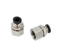 10PCS Air Pipe Quick Connector PMF8-02 Pneumatic Internal Thread 6mm01 Series Straight Through Plate partition(PMF6-01)