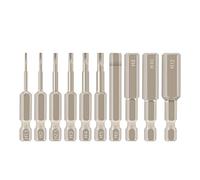 10PCS Allen Key Drill Bit Set Screwdriver Set 50mm/2 inch Long Metric H1.5-H12 Magnetic 1/4 Inch Hex Shank