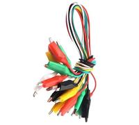 10pcs Alligator Clip Connector Wire 50cm Length Color Coded Insulation PVC and Metal Texture Educational Electronics Lab Wire