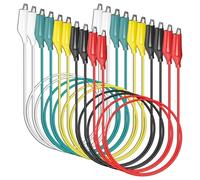 10PCS Alligator Clips Electrical Test Leads, Dual Ended Crocodile Clips Jumper Wires, small crocodile clips for Circuit Connection Electrical Testing 5 Colours