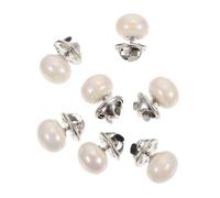 10pcs Alloy Brooches for Women, Button Replacement Look | Mini Simple Fashionable Shape, Smooth round Edge Finish, for Cardigans and Skirts at Office or Parties