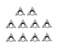 10PCS Alloy Inserts Set R Angle C Angle Blades for Mini Chamfering Machine Triangular Cutter Design for Metal Wood Deburring Turning Finishing Tool with Storage Box(R angle)