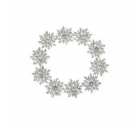 10PCS Alloy Rhinestone Flower Flatback Buttons Pearl Plating Garment Buckle Apparel Hairpin Clothing Decor Sewing Accessories-style7