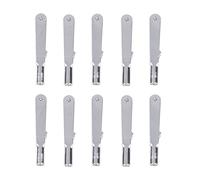 10Pcs Alloy Servo Rod Connectors Metal Iron Clevis Chucks Pull Rod Connectors Clamp Horn for Model Airplanes Linkages Metal Clamp