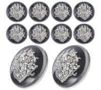 10pcs Alloy Sew-on Metal Button Replacement for Coats and Jackets | Western Styled, Retro Decorative Finish, Back Holes Design, for Belts, T Shirts, Costume Making