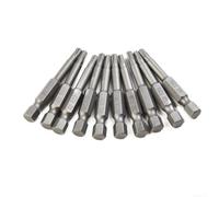 10PCS Alloy Steel For T20 For Torx Bits 50mm Length 6.35mm Hex Shank Designed for Consistent Performance with Power Screwdrivers and Drills