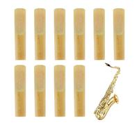 10PCS Alto Saxophone Reeds, 2.0 Strength Professional Alto Sax Reeds Thinner Tip Clarinet Reed Powerful Tone Easy Play for Beginners Students Educators