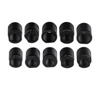 10Pcs Aluminium Alloy Gear Shift Knob Thread Adaptor Kit Compatible with M8x1.25 M10x1.5 M12x1.25 M10x1.25 M14x1.5 for Car Interior Parts Black