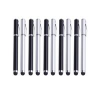 10Pcs Aluminium Capacitive Stylus Ballpoint Pen for Tablet Smartphone | 2-in-1 Writing Design, Lightweight Portable Build, Natural Writing Feeling, Helps Reduce Fingerprints on Touchscreen Devices