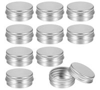 10PCS Aluminium Tins Jars, Empty Containers, Aluminium Tin Jars with Screw Lids, Empty Cosmetics Container Pots for Makeup, Lip Care & Skincare Products(42mm*18mm)
