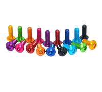 10pcs Aluminum Allen Round Screw M3 M4 M5 M6 Colourful Aluminum Alloy Hex Hexagon Socket Button Head Machine Screw Bolts(Pink,M6x25)