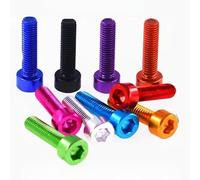 10pcs aluminum allen scerw din912 M2 M2.5 M3 M4 M5 M6 colourful aluminum hex socket cap head machine screw bolts(Black,M6X30)