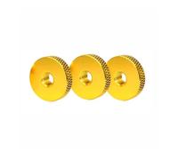 10Pcs Aluminum Alloy Flat Knurled Round Nut Thin Hand Screwed Nut M3 M4 M5 Adjustment Nut Thickness 4mm/5mm Oxidized Multicolor(Gold,D25 M4 10PCS)