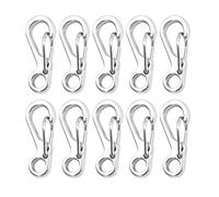 10Pcs Aluminum Alloy Small Carabiner Clip Spring Snapping Keyring Hook For Camping Traveling Hiking Keychains Enduring Small Carabiner Clip Backpacks Attachments Hook