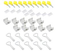 10Pcs Aluminum Alloy Window Stoppers Sliding Window Antitheft with Sliding Door Frame Restrictor Security Antitheft Adjustable