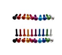 10pcs Aluminum Button Head Screw M2.5 M3 M4 M5 M6 Colourful Aluminum Hex Socket Head Screw(Orange,M5X8)