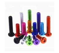 10pcs Aluminum button head screw M3 M4 M5 M6*5/6/8/10/12/16/20/25 colourful Aluminum hex socket round head screw(M4x10,Orange)