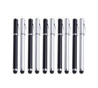 10pcs Aluminum Capacitive Stylus Pen for Tablet, Precise Tapping | Built-in Clip, Natural Writing Feeling, for Teachers and Office Meetings on Capacitive Screens Random Color