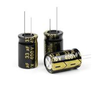 10Pcs Aluminum Electrolytic Capacitor 400V33UF 13x21 High Frequency Low Low Resistance Capacitors CZAOINCU