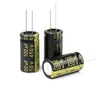 10Pcs Aluminum Electrolytic Capacitor 450V100UF 18x22 High Frequency Low Low Resistance Capacitors