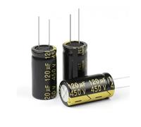 10Pcs Aluminum Electrolytic Capacitor 450V120UF 18x40 High Frequency Low Low Resistance Capacitors MQXFCZUX