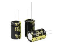 10Pcs Aluminum Electrolytic Capacitor 450V22UF 13x21 High Frequency Low Low Resistance Capacitors ICXLPMC