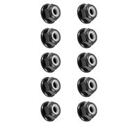 10Pcs Aluminum Flange Nylon Insert Nut Locking Hexagonal Nut Slip For Mechanical Automotive Application Multifunctional Positioning For Engineering