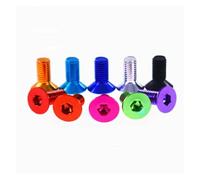 10pcs Aluminum Flat Screws M4 M5 M6 Flat Hex Socket Countersunk head Screws Bolts Anodized Color(PURPLE,12MM_M5)