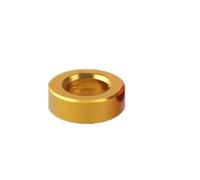 10pcs Aluminum Flat Washers - Round Hollow Non-Thread Standoffs for RC Models, Electronics(Yellow,D2.6xD5xL2.5mm)