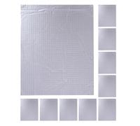 10pcs Aluminum Foil Heat Sound Insulation Mat for Car Hoods | Silver Foam Sheet, Heat Reflective Surface, Noise Damping, DIY Installation for Ceilings and Rv Owners