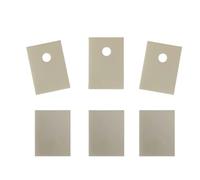 10pcs Aluminum Nitride Ceramic Sheet - High-Temperature Thermal Conductive Insulating Substrate(17 * 22 * 1mm Has Holes)
