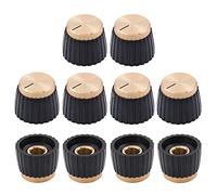 10PCS Aluminum + Plastic Pointer Knob Cap Part for Marshall Guitar AMP Effect Pedal Overdrive 1/4" Brass Insert