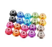 10pcs Aluminum Rivet Nuts M2 M3 M4 M5 M6 Colorful Aluminum Alloy Flange Nut Nylon Insert Lock Nut Self-locking Nut RC Model Nuts(Dark Blue,M6)