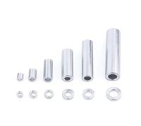 10pcs Aluminum Round Spacers for M3 M4 M5 M6 M8 - Flat Washer Bushing Gasket Spacer Standoffs (3mm to 70mm Length)(M4xL3mm)