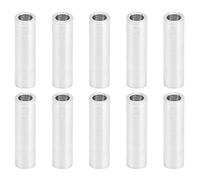 10Pcs Aluminum Spacer, 6mm OD x 4mm ID Round Aluminum Alloy Unthreaded Standoff Spacer Support Fittings for Screws Bolts and Rods (Length 20mm)