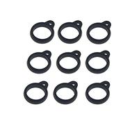 10PCS Anti-Lost Silicone Rubber Ring Holder Necklace Anti-Loss Pendant Holder for Pens Device Office Daily Sport(Black)