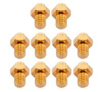 10pcs Anti-Slip Bike Pedal Screws - Durable Aluminum Alloy Fixed Studs for Mountain and Road Bikes(Gold)