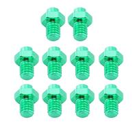 10pcs Anti-Slip Bike Pedal Screws - Durable Aluminum Alloy Fixed Studs for Mountain and Road Bikes(Green)
