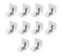 10PCS Anti Tip Furniture Straps, No Drill Wardrobe and Furniture Connection Fixers with Adjustable Length, Wall Anchors to Prevent Tipping Accidents on Cabinets and Shelves (L)