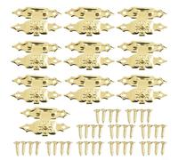 10pcs Antique Brass Toggle Mini Lock for Set for Bronze Hasp Closures for Cabinet Hardware for DIY Home Latch Jewelry Chest Wine Box Wooden Case 30x18mm Decorative (Yellow)