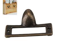 10pcs Antique Bronze Color Cabinet Drawer Case Label Pull Handle Label Frame Card Holder 53x33mm