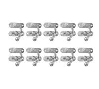 10Pcs Antique Bronze Iron Padlock Box Buckle Locks Hook, E