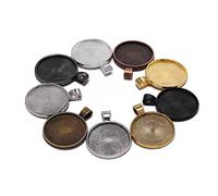 10pcs Antique Gold cabochon base Pendant Setting trays Base Tray Bezel Fit 20 25 30 mm Glass Cabochons Jewelry Findings Supplies Beautiful design