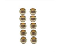 10Pcs Antique Solid Brass UFO Beads - Large Hole Disc Spacer Beads for Knife Lanyard, Mala Bracelet, Paracord & EDC Gear (10 * 6.5mm, Aperture: 6mm) (Gold)